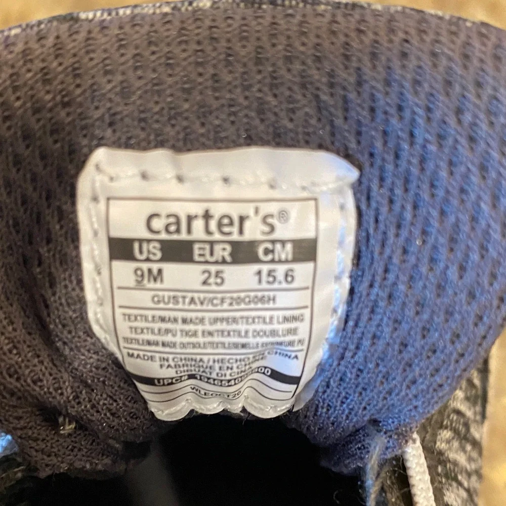 Carter's Gray Boys Sneakers (toddler 9m) and Boys Sandel Shoe (toddler 11m) - Picture 5 of 13